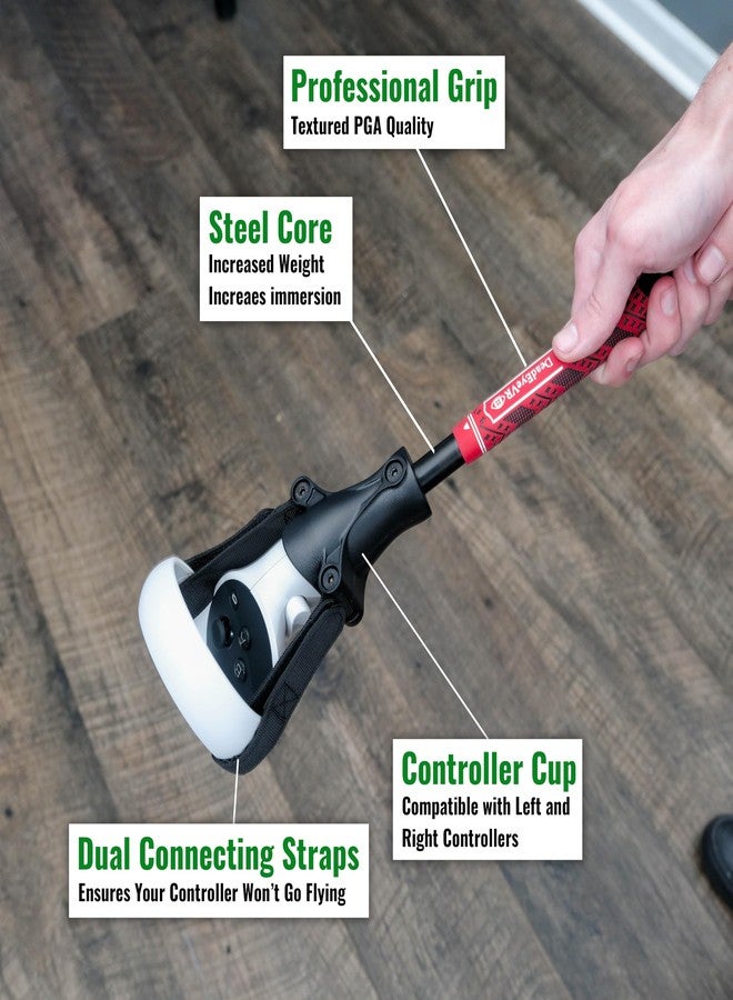 DeadEyeVR - DriVR Golf Club for Quest - Realistic VR Golf Simulator Handle - Weighted VR Golf Club Grip for Enhanced Play (Standard - Q2) - Image 3